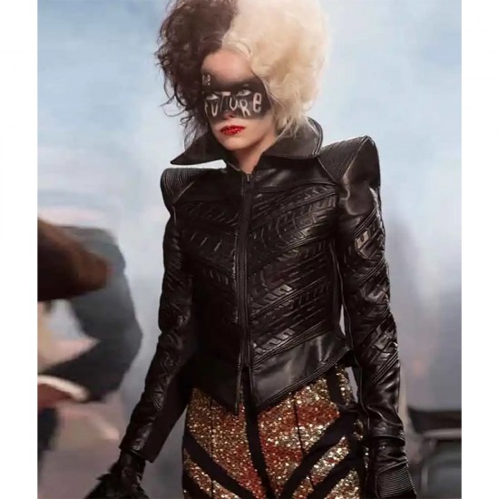 Emma Stone Cruella Leather Jacket Emma Stone Cruella Leather Jacket