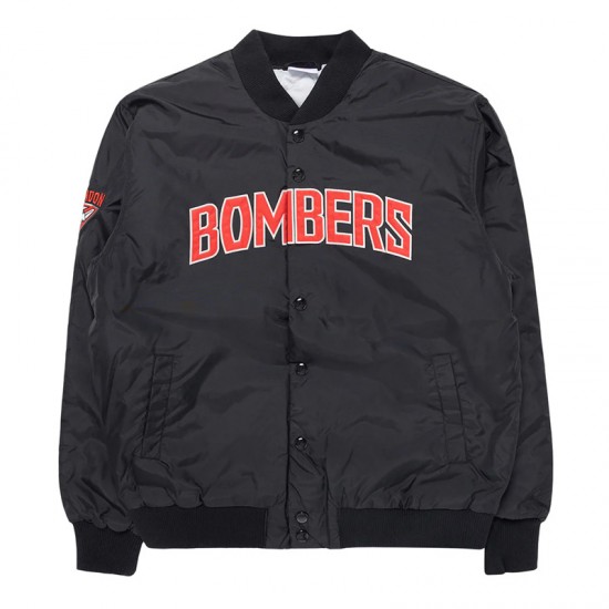 Essendon Bombers Black Bomber Jacket Essendon Bombers Black Bomber Jacket