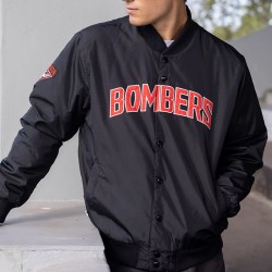 Essendon Bombers Black Bomber Jacket Essendon Bombers Black Bomber Jacket