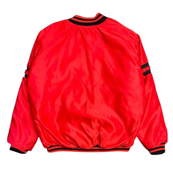 Essendon Bombers Red Bomber Satin Jacket Essendon Bombers Red Bomber Satin Jacket