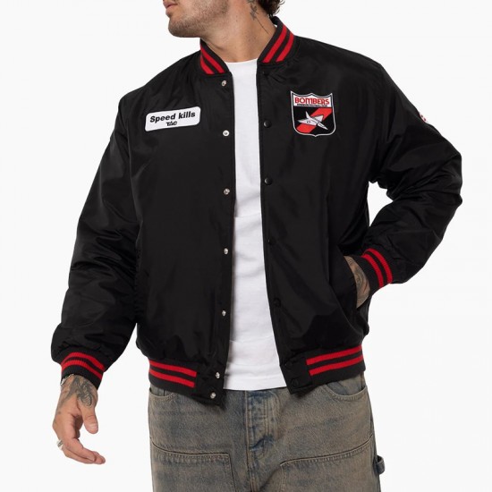 Essendon Bombers Team Black Bomber Jacket