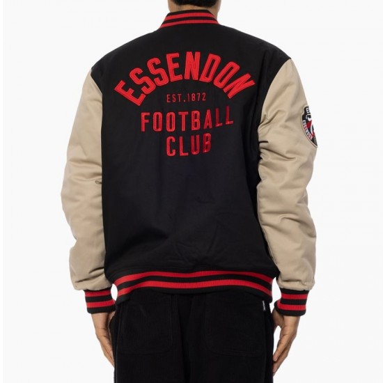 Essendon Lock Up Bombers  Varsity Cotton Jacket Essendon Lock Up Bombers  Varsity Cotton Jacket
