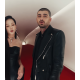 JISOO x ZAYN Eyes Closed Zayn Malik Black Leather Jacket