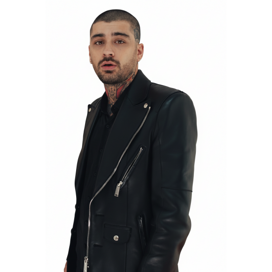 JISOO x ZAYN Eyes Closed Zayn Malik Black Leather Jacket JISOO x ZAYN Eyes Closed Zayn Malik Black Leather Jacket