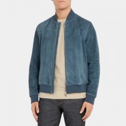 F1 The Movie Sonny Hayes Blue Bomber Suede Jacket F1 The Movie Sonny Hayes Blue Bomber Suede Jacket