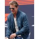 F1 The Movie Sonny Hayes Blue Bomber Suede Jacket