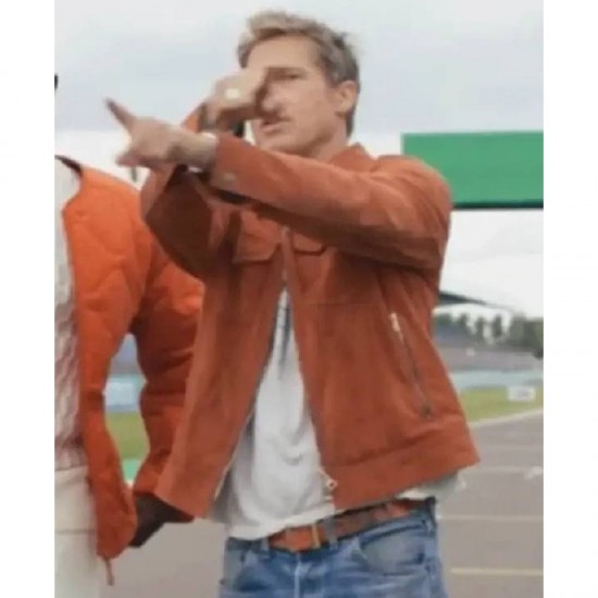 F1 The Movie Sonny Hayes Brown Suede Jacket F1 The Movie Sonny Hayes Brown Suede Jacket