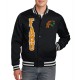 FAMU Full-Snap Satin Bomber Jacket