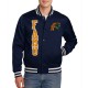 FAMU Full-Snap Satin Bomber Jacket