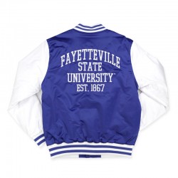 Fayetteville State Broncos Blue and White Jacket Fayetteville State Broncos Blue and White Jacket