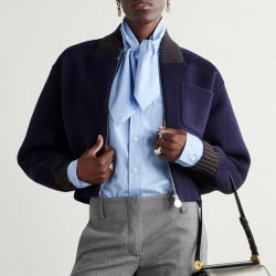 FBI Season 7 Dani Rhodes Blue Wool Bomber Jacket FBI Season 7 Dani Rhodes Blue Wool Bomber Jacket