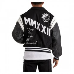 First Row Keep Things Simple Varsity Jacket First Row Keep Things Simple Varsity Jacket