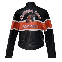 Florida A&M University Leather Racing Jacket Florida A&M University Leather Racing Jacket