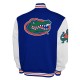 Florida Gators Fleece Royal and White Varsity Jacket Florida Gators Fleece Royal and White Varsity Jacket