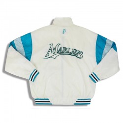 Florida Marlins 1990’s Off White Rain Jacket  Florida Marlins 1990’s Off White Rain Jacket