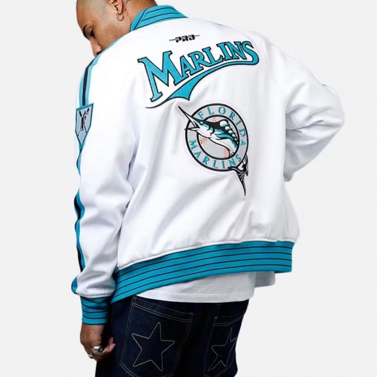 Florida Marlins Logo Game Day White Jacket Florida Marlins Logo Game Day White Jacket