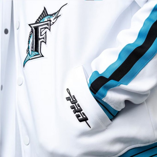 Florida Marlins Logo Game Day White Jacket Florida Marlins Logo Game Day White Jacket