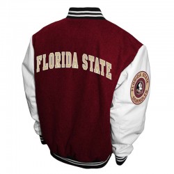 Florida State Seminoles Graduate Garnet and White Varsity Jacket Florida State Seminoles Graduate Garnet and White Varsity Jacket