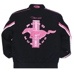 Ford Mustang Racing Black And Pink Jacket Ford Mustang Racing Black And Pink Jacket
