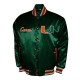 Franchise Club Miami Hurricanes Green Satin Jacket