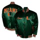 Franchise Club Miami Hurricanes Green Satin Jacket