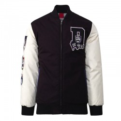Fremantle Dockers Collegiate Black and White Varsity Jacket Fremantle Dockers Collegiate Black and White Varsity Jacket