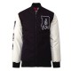 Fremantle Dockers Collegiate Black and White Varsity Jacket Fremantle Dockers Collegiate Black and White Varsity Jacket