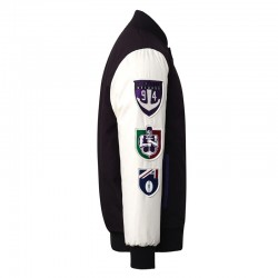 Fremantle Dockers Collegiate Black and White Varsity Jacket Fremantle Dockers Collegiate Black and White Varsity Jacket