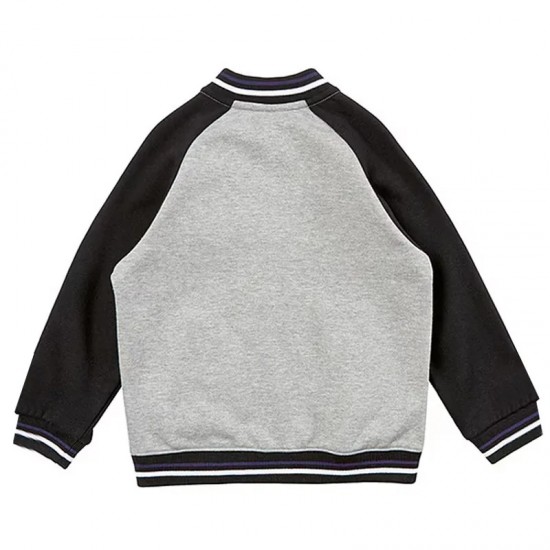 Fremantle Dockers Gray and Black Varsity Full-Zip Fleece Jacket