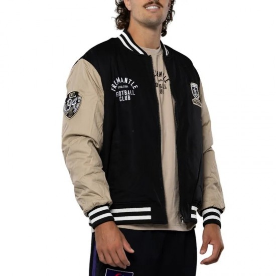 Fremantle Dockers Lock Up Varsity Cotton Jacket Fremantle Dockers Lock Up Varsity Cotton Jacket