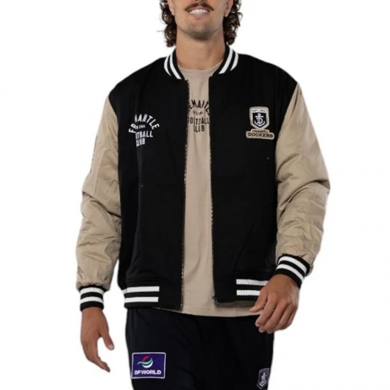 Fremantle Dockers Lock Up Varsity Cotton Jacket Fremantle Dockers Lock Up Varsity Cotton Jacket