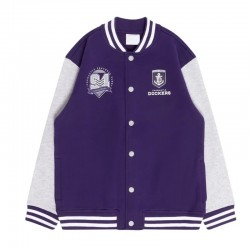 Fremantle Dockers Varsity Fleece Purple and Gray Jacket