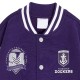 Fremantle Dockers Varsity Fleece Purple and Gray Jacket Fremantle Dockers Varsity Fleece Purple and Gray Jacket