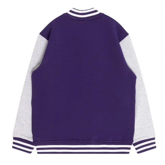 Fremantle Dockers Varsity Fleece Purple and Gray Jacket Fremantle Dockers Varsity Fleece Purple and Gray Jacket