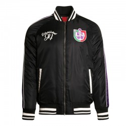 Fremantle Dockers Vintage Black Bomber Full-Zip Jacket Fremantle Dockers Vintage Black Bomber Full-Zip Jacket