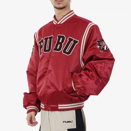 Fubu College Teddy Varsity Satin Jacket