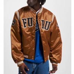 Fubu College Teddy Varsity Satin Jacket Fubu College Teddy Varsity Satin Jacket