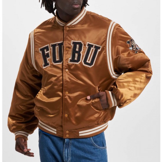 Fubu College Teddy Varsity Satin Jacket