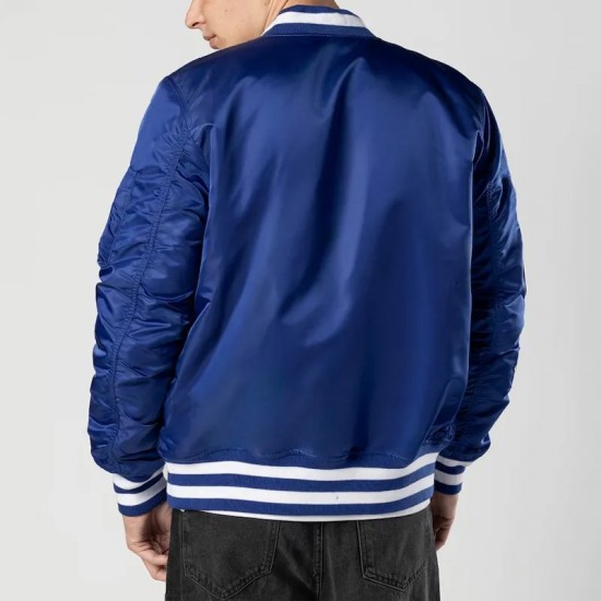 Full-Zip Chicago Cubs Royal Bomber Jacket Full-Zip Chicago Cubs Royal Bomber Jacket