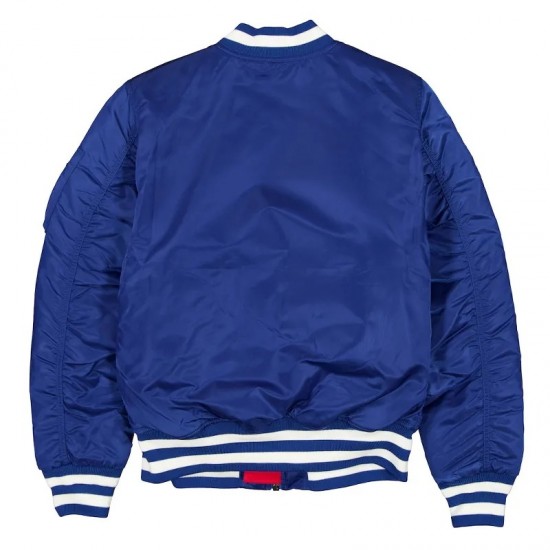 Full-Zip Chicago Cubs Royal Bomber Jacket Full-Zip Chicago Cubs Royal Bomber Jacket