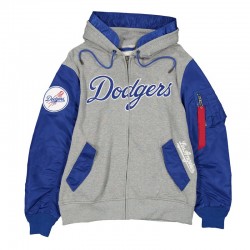 Full-Zip Heather Chicago Cubs Gray/Royal Hoodie Jacket | Best Deal