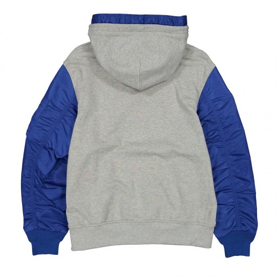 Full-Zip Heather LA Dodgers Gray/Royal Hoodie Jacket Full-Zip Heather LA Dodgers Gray/Royal Hoodie Jacket