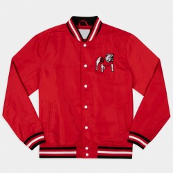 Georgia Bulldogs Arched Red Bomber Jacket