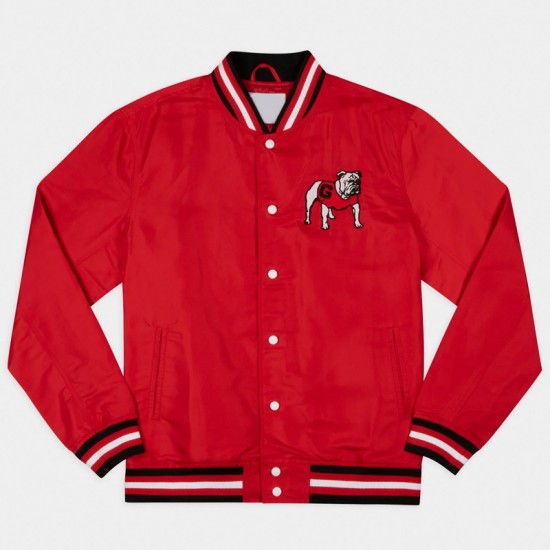 Georgia Bulldogs Arched Red Bomber Jacket
