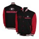 Georgia Bulldogs Fleece Red and Black Varsity Jacket