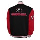 Georgia Bulldogs Fleece Red and Black Varsity Jacket