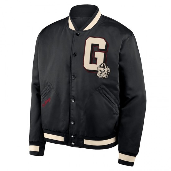 Georgia Bulldogs Legacy Black Bomber Jacket Georgia Bulldogs Legacy Black Bomber Jacket