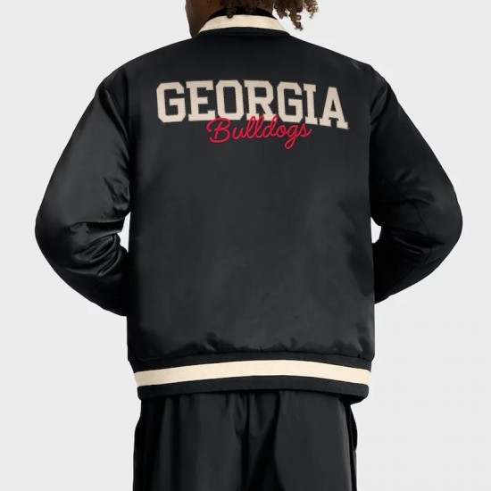 Georgia Bulldogs Legacy Black Bomber Jacket Georgia Bulldogs Legacy Black Bomber Jacket