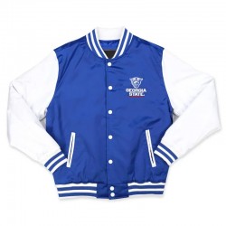 Georgia State University Royal and White Baseball Jacket