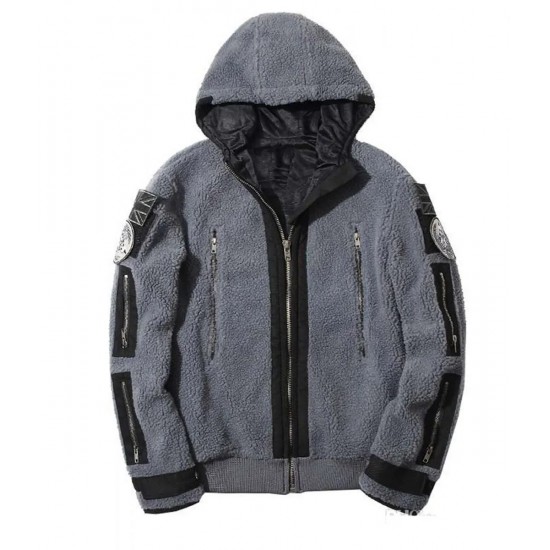 Ghost Call of Duty Sherpa Grey Hoodie Ghost Call of Duty Sherpa Grey Hoodie
